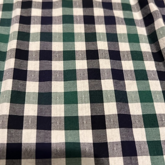 NWT Men's Jack Spade Palmer Gingham LS Shirt Green, Navy Blue Check Large - Picture 2 of 10